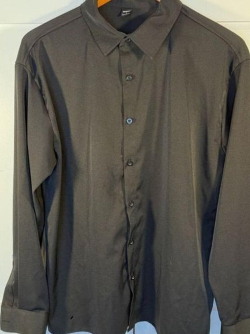Mens Manfinity S black button up shirt
